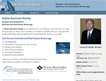 Tablet Screenshot of dallasbusinessrealty.com